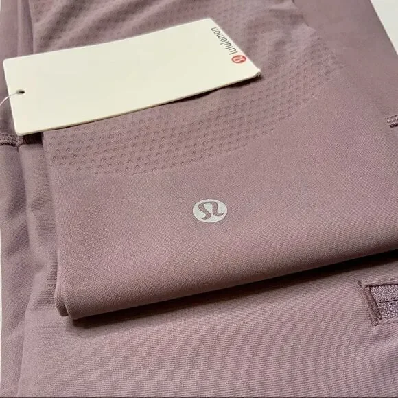 LULULEMON IN FOCUS RUN HIGH-RISE TIGHT FROSTED MULBERRY SIZE 10 LEGGINGS NWT NEW - Picture 9 of 11